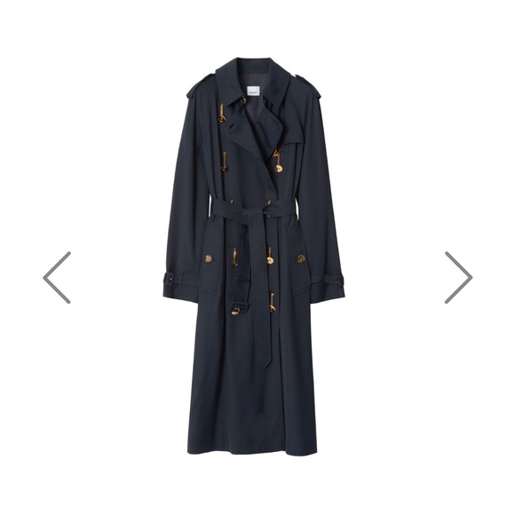 Burberry Chain-link button viscose twill trench coat US 2 (UK 4) - Picture 4 of 9
